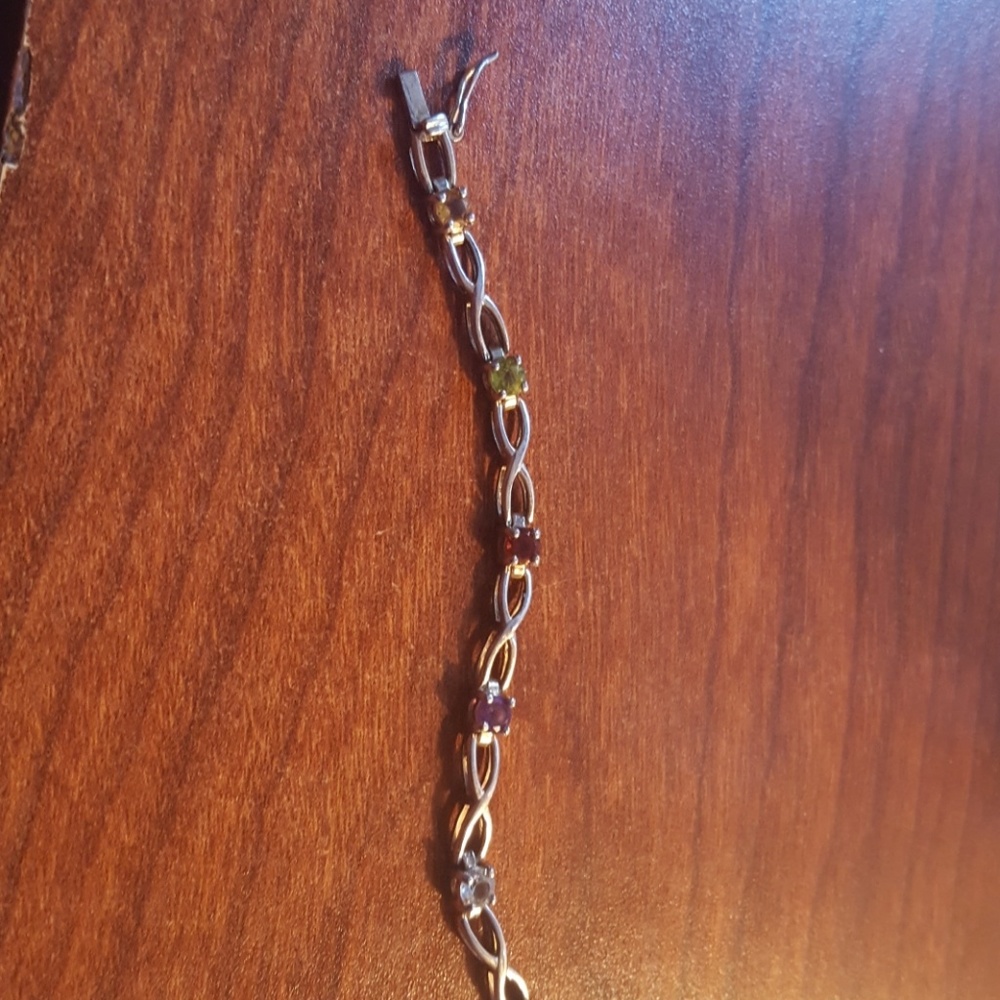 Sterling Gemstone Bracelet